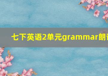 七下英语2单元grammar朗读