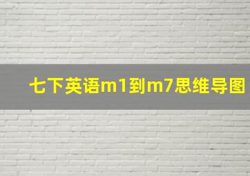 七下英语m1到m7思维导图