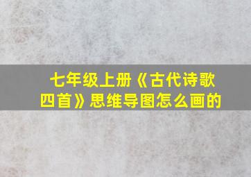 七年级上册《古代诗歌四首》思维导图怎么画的