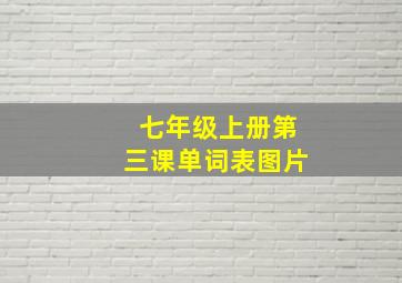 七年级上册第三课单词表图片