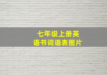 七年级上册英语书词语表图片