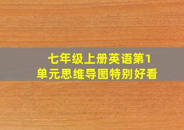 七年级上册英语第1单元思维导图特别好看