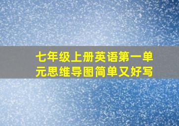 七年级上册英语第一单元思维导图简单又好写