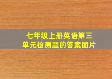 七年级上册英语第三单元检测题的答案图片