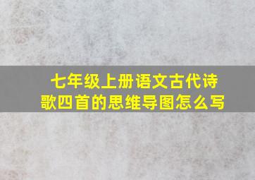 七年级上册语文古代诗歌四首的思维导图怎么写