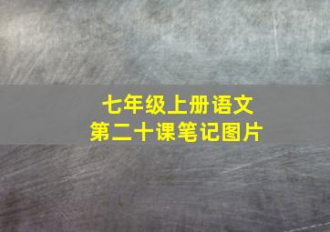 七年级上册语文第二十课笔记图片