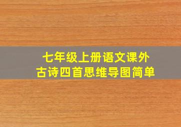 七年级上册语文课外古诗四首思维导图简单