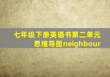 七年级下册英语书第二单元思维导图neighbour