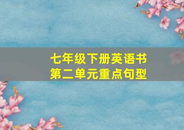 七年级下册英语书第二单元重点句型