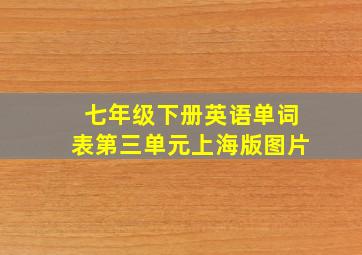 七年级下册英语单词表第三单元上海版图片