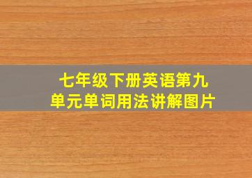 七年级下册英语第九单元单词用法讲解图片