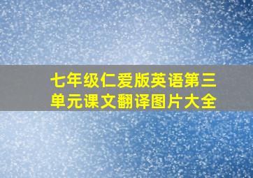 七年级仁爱版英语第三单元课文翻译图片大全