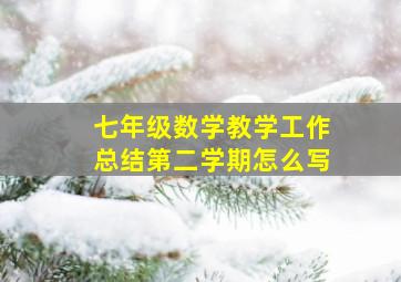 七年级数学教学工作总结第二学期怎么写