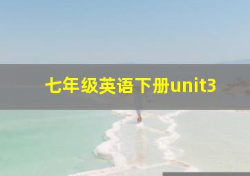 七年级英语下册unit3