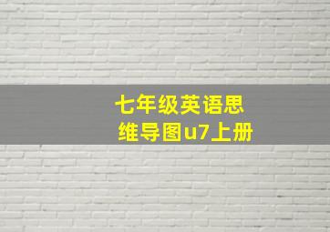 七年级英语思维导图u7上册