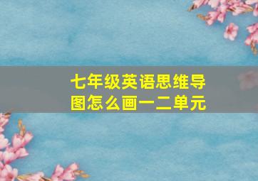 七年级英语思维导图怎么画一二单元