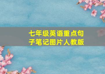 七年级英语重点句子笔记图片人教版