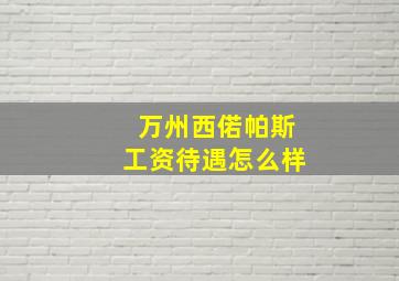 万州西偌帕斯工资待遇怎么样