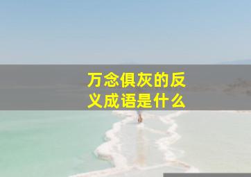 万念俱灰的反义成语是什么