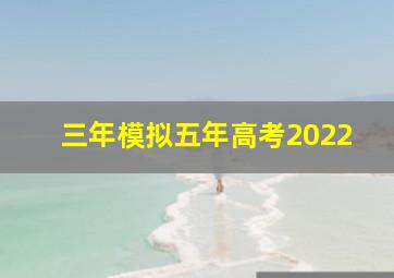 三年模拟五年高考2022