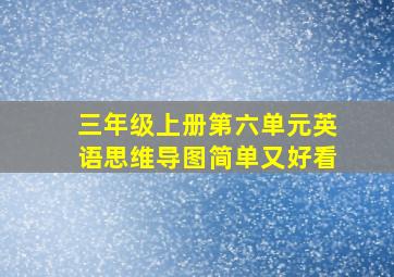 三年级上册第六单元英语思维导图简单又好看