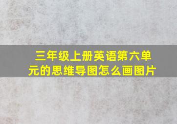 三年级上册英语第六单元的思维导图怎么画图片