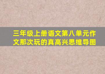 三年级上册语文第八单元作文那次玩的真高兴思维导图