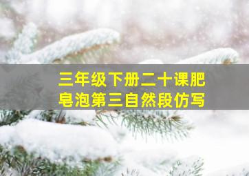 三年级下册二十课肥皂泡第三自然段仿写