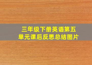 三年级下册英语第五单元课后反思总结图片