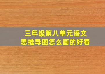 三年级第八单元语文思维导图怎么画的好看