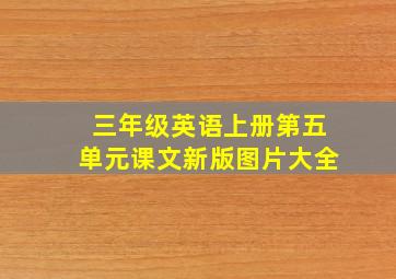 三年级英语上册第五单元课文新版图片大全