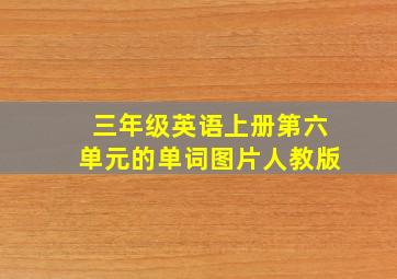 三年级英语上册第六单元的单词图片人教版