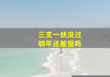 三支一扶没过明年还能报吗