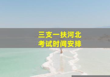 三支一扶河北考试时间安排