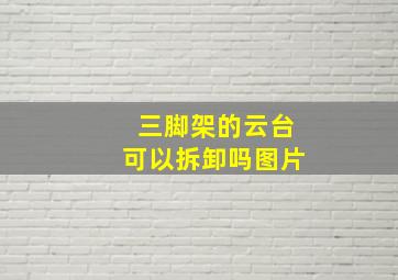 三脚架的云台可以拆卸吗图片