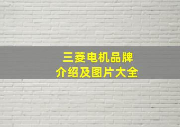 三菱电机品牌介绍及图片大全