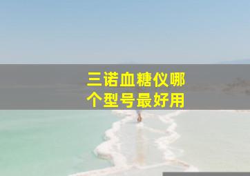 三诺血糖仪哪个型号最好用