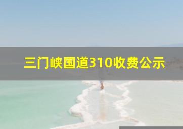 三门峡国道310收费公示