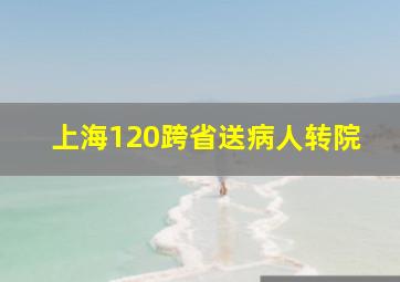 上海120跨省送病人转院