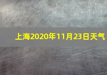 上海2020年11月23日天气