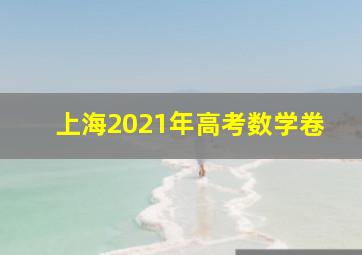 上海2021年高考数学卷