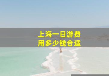 上海一日游费用多少钱合适