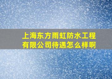 上海东方雨虹防水工程有限公司待遇怎么样啊