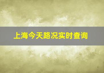 上海今天路况实时查询