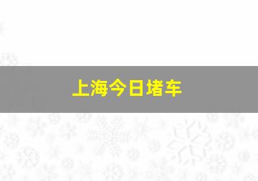 上海今日堵车