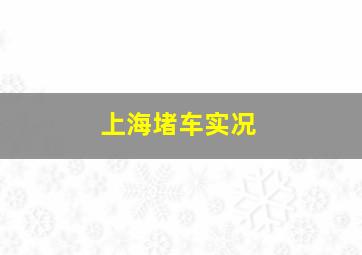 上海堵车实况