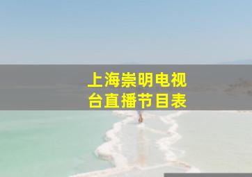 上海崇明电视台直播节目表