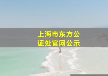 上海市东方公证处官网公示