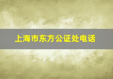 上海市东方公证处电话