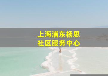 上海浦东杨思社区服务中心